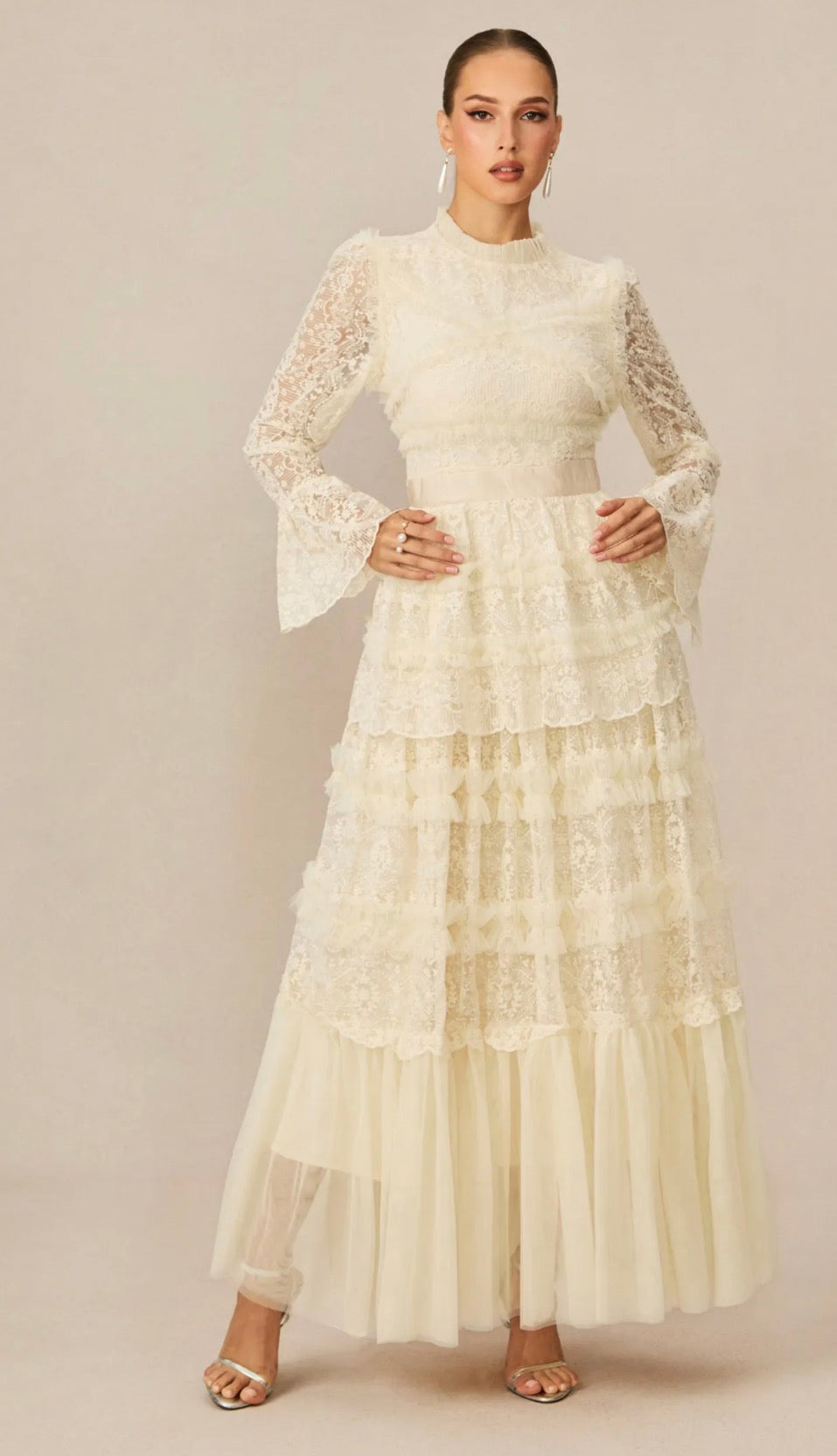 Diane Elegant Lace Maxi Dress