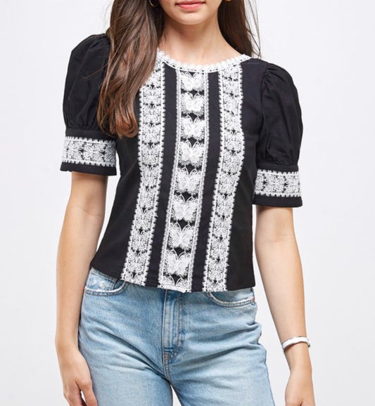 Black Lace Top