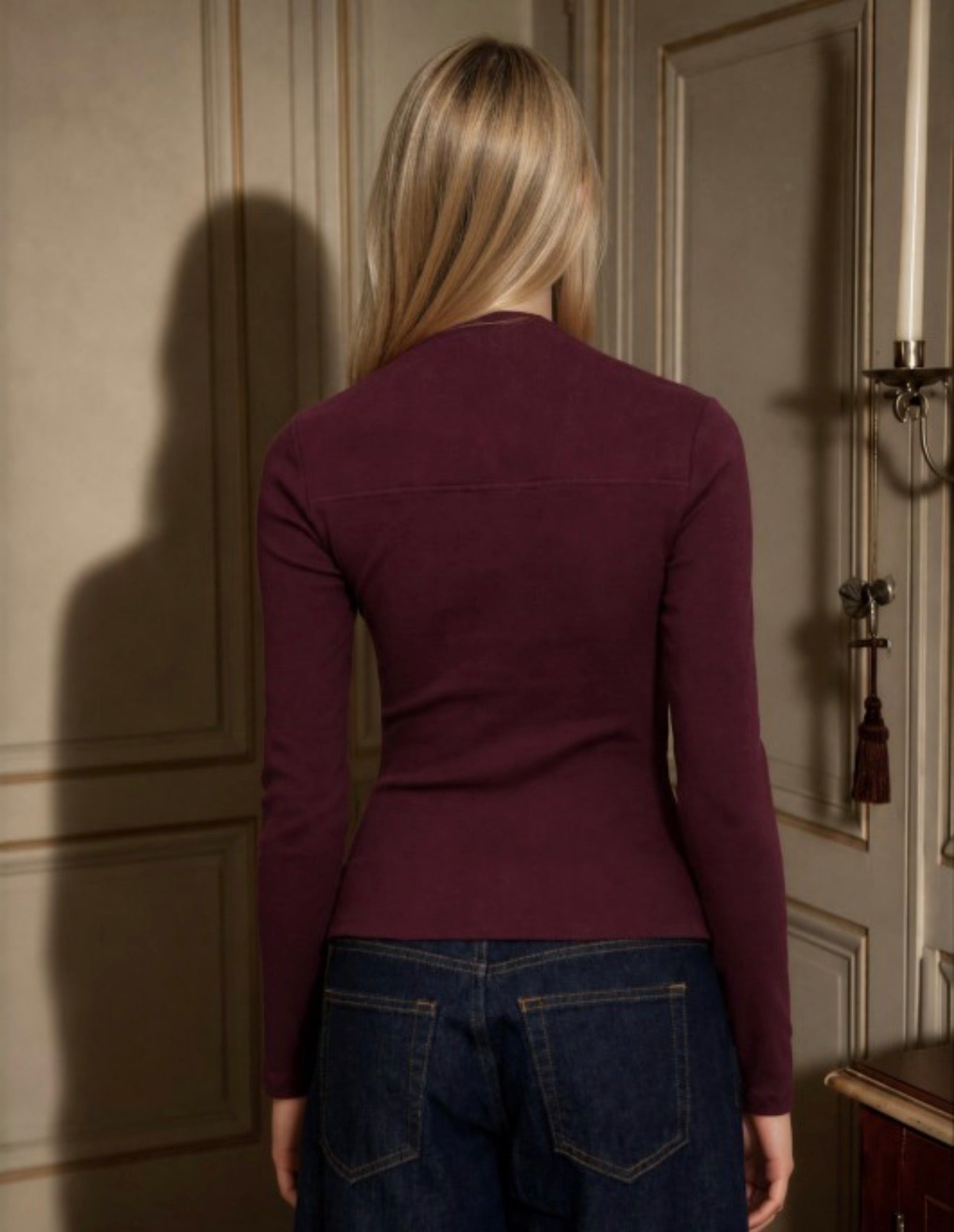 Aurora Wine color Blouse