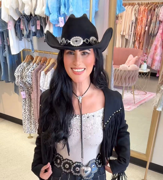 Elegant Black Western Hat