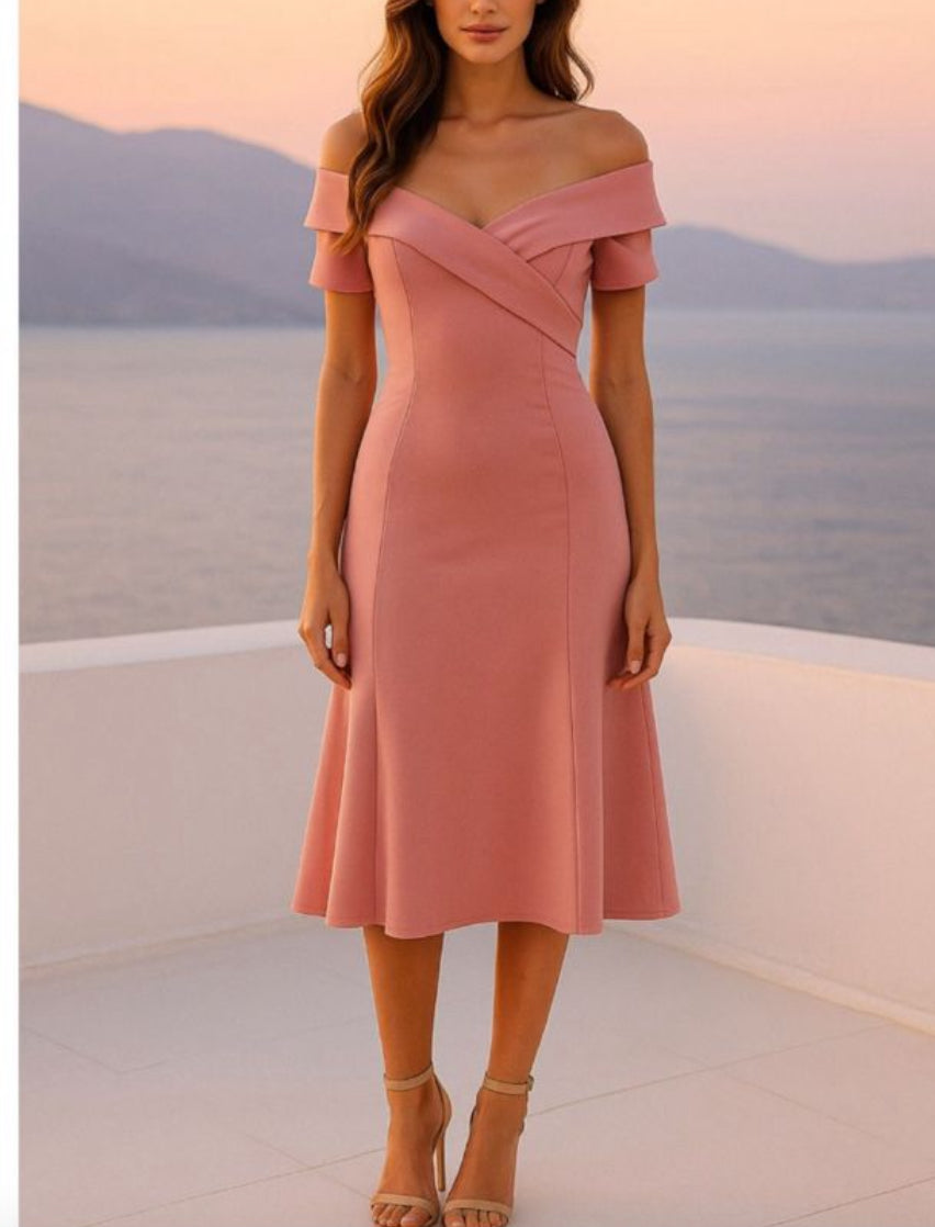 Maribel Elegant Midi Dress