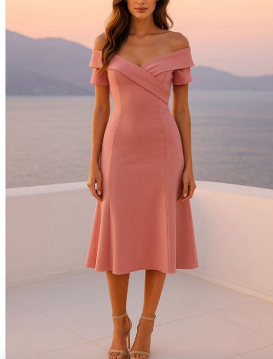 Maribel Elegant Midi Dress