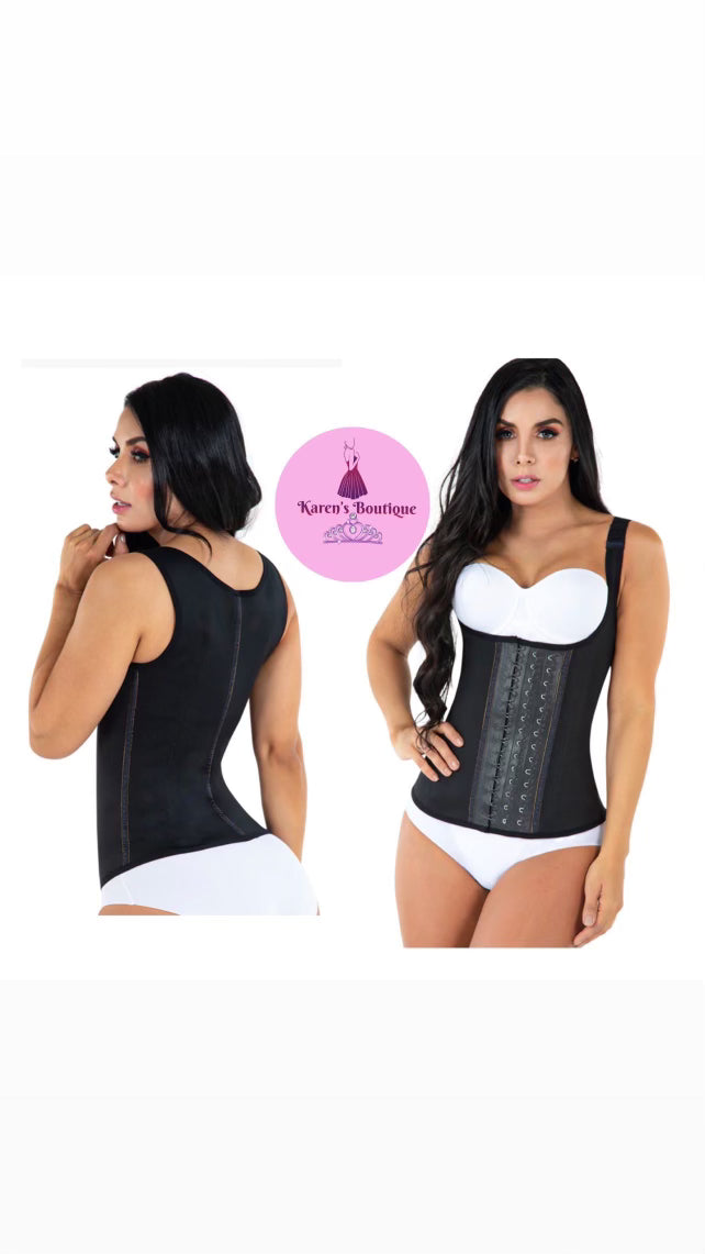 KB-5020 Waist Trainer With Wide Straps Black