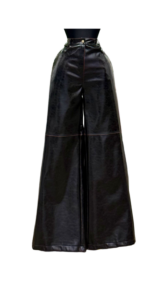 Camila Dark Brown Leather Pant